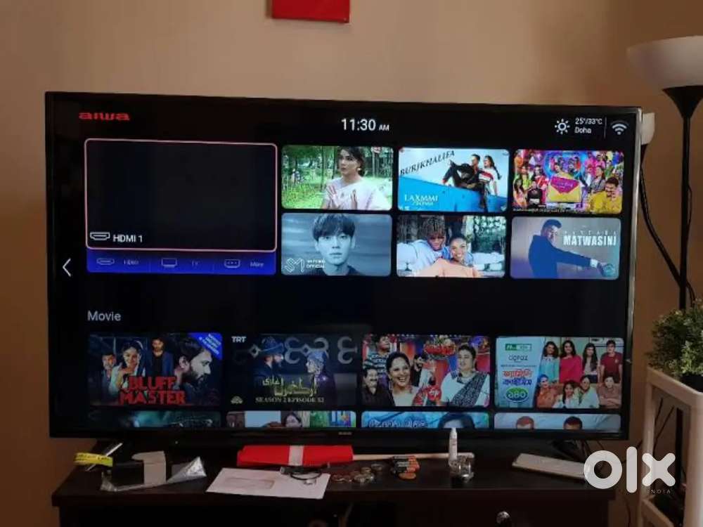 Haier smart google tv with 4K Ultra HD and voice commands