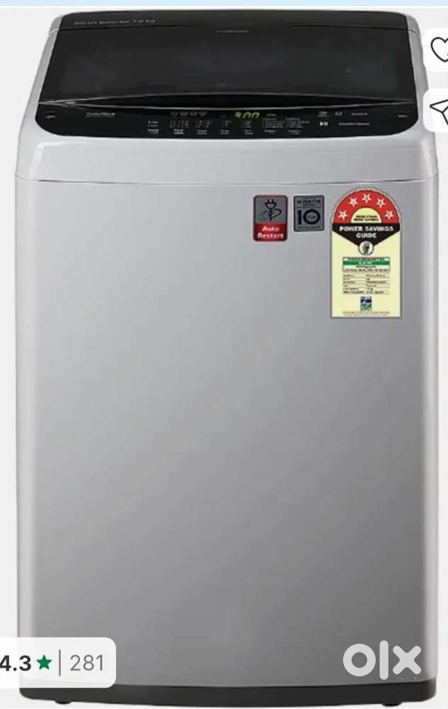 Top load machine 7 years old showing LE and UE