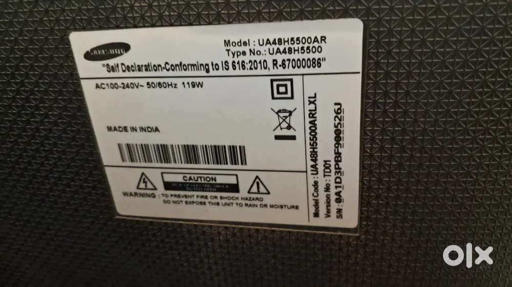 Faulty Samsung LED  Smart HD TV 48Inch