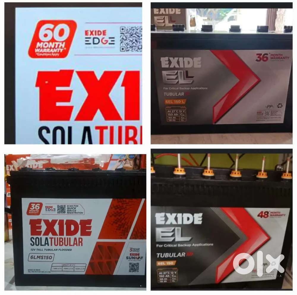 EXIDE EL150 TUBULAR BATTERY