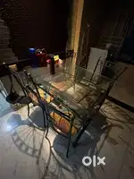 Wroth iron dining set - 4 seater and rocking chair