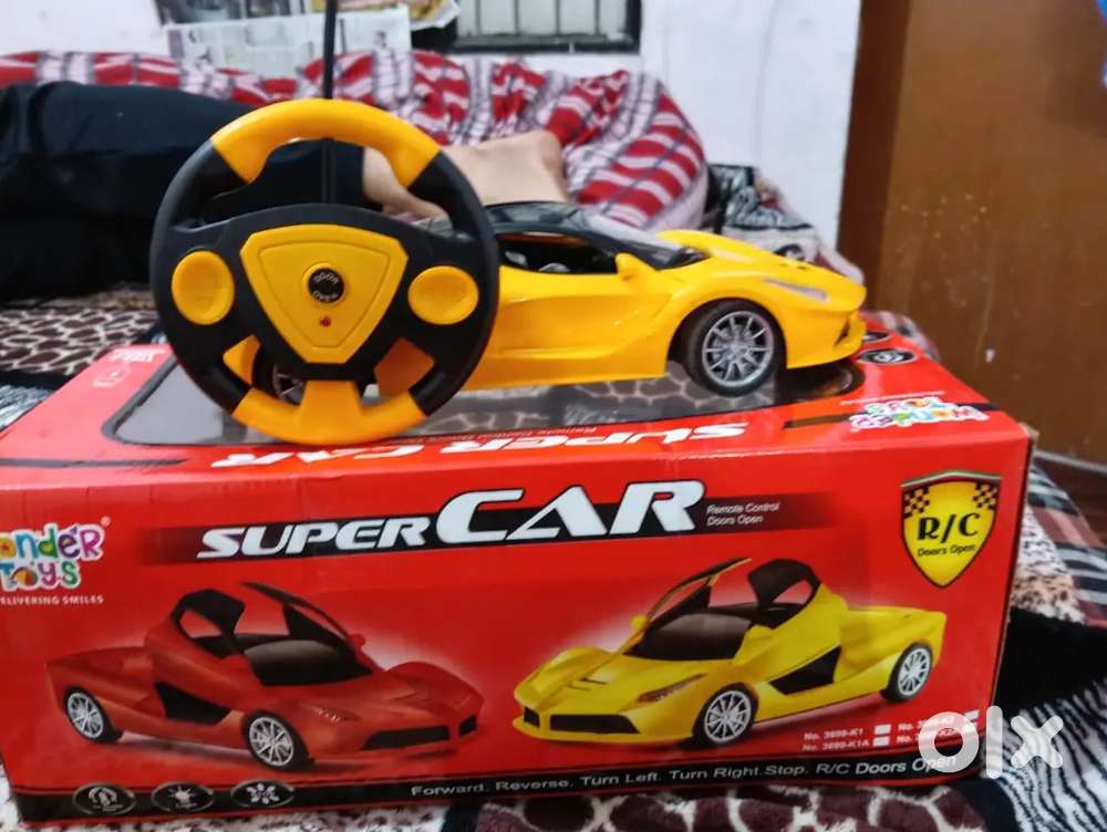 Stylist Bugatti door openable car yellow colour with clourfull light