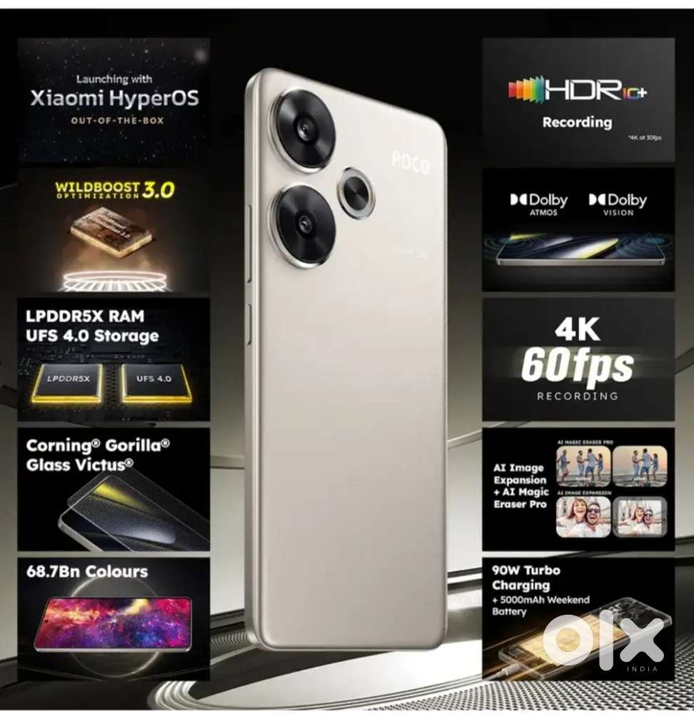Poco F6 5G 12gb ram, 256 storage