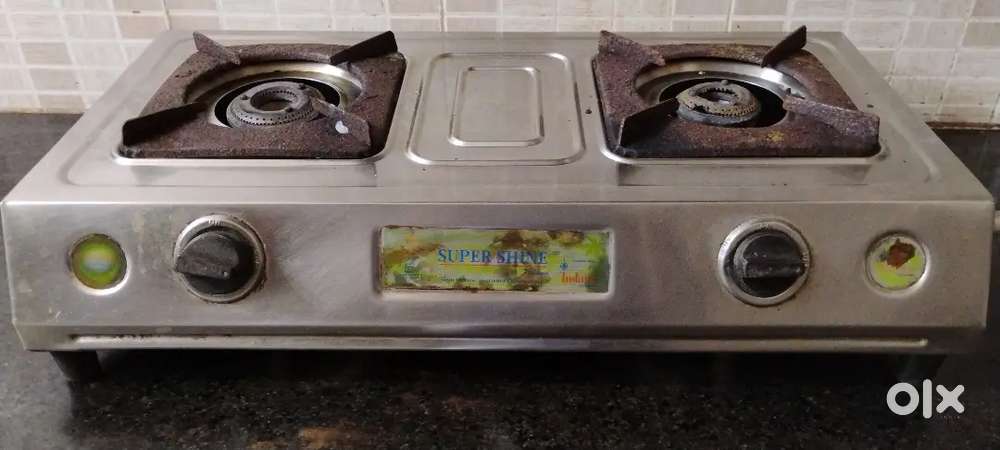 Old 2 Burner Stainless steel Gas stove, 10 years old