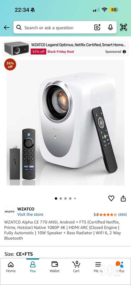 Wzatco Alpha CE700 ANSI projector