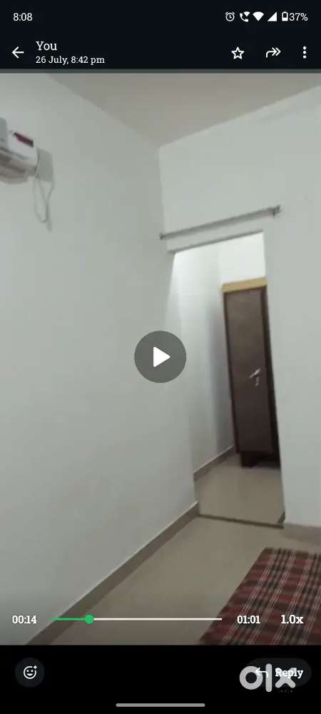 3 years old, Wi-Fi, A/C, gyser, RO, Fridge, washing machine, facility