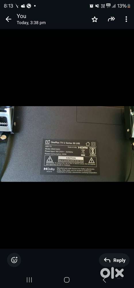 Broken oneplus TV ec