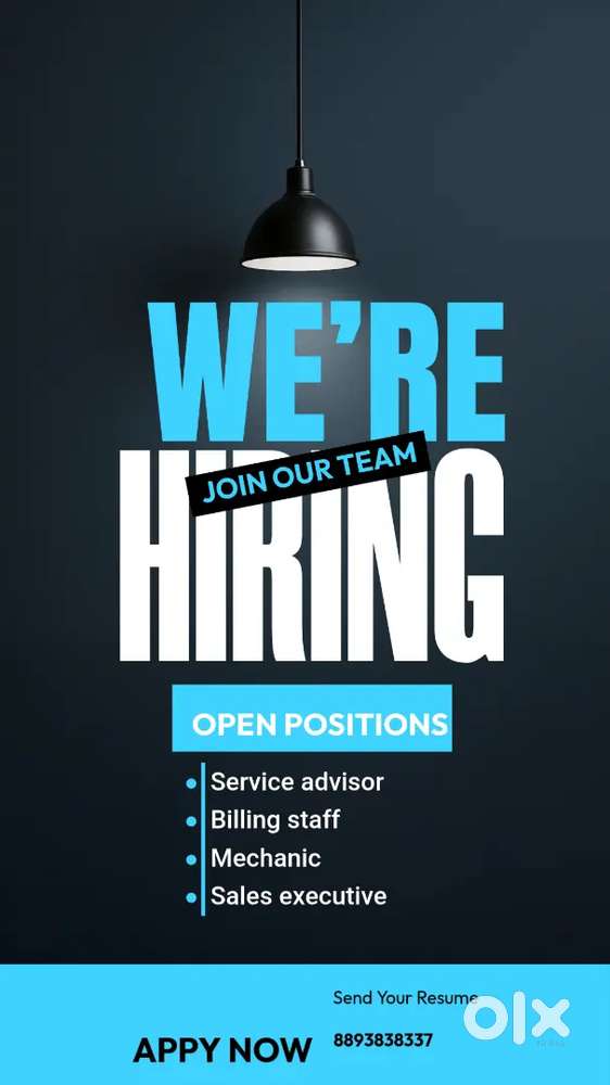 Service advisor /billing staff  (Urgent requirement)