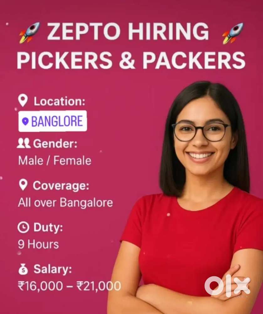 Zepto  Pickers & Packers All bengluru location