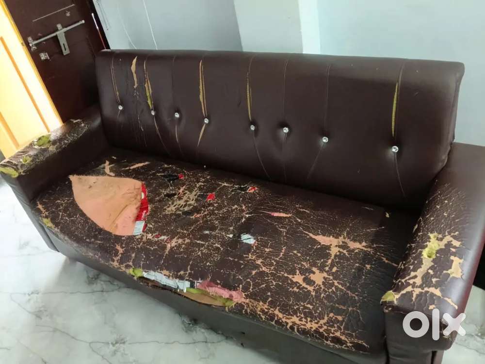 Brown 3 seater sofa
