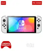 Nintendo Switch OLED Console 64GB White Joy Con (Pre-owned)