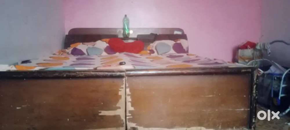 Double bed is 8 years old and in good condition,