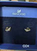 Original Swarovski Crystal Swan Earrings