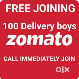 FOOD DELIVERY PARTNERS WANTED IMMEDIATELY JOINING ZOMATO