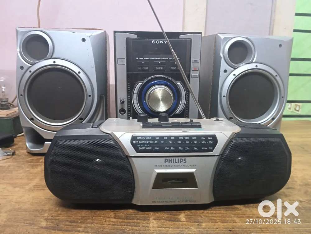 Sony sterio music system and philips sterio radio for sale
