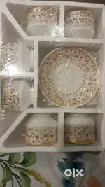 New glass saucer set cup