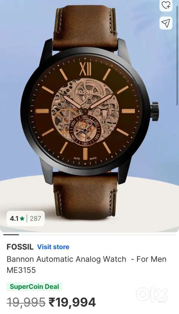 Fossil Men's Townsman Automatic Leather Watch ME3155