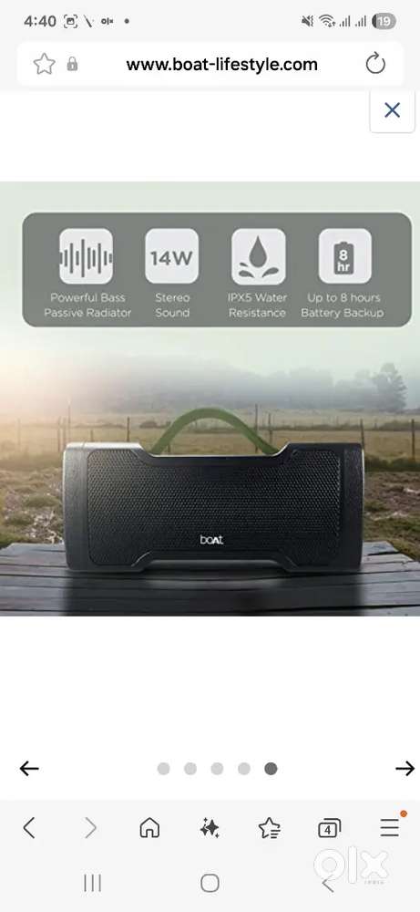BOAT STONE 1000 WATER RESISTANT bluuetooth SPEAKER