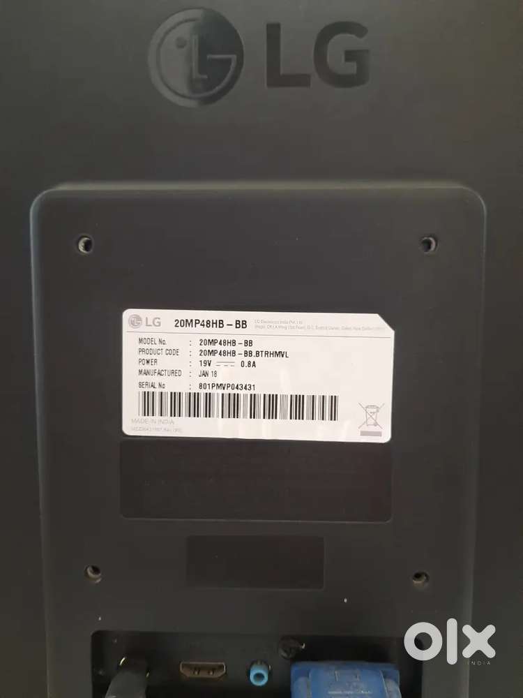 LG monitor 20 inch