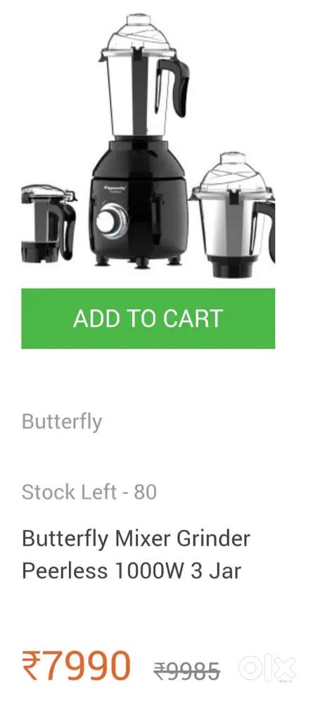 Butterfly Mixer Grinder 1000 W 3 Jar