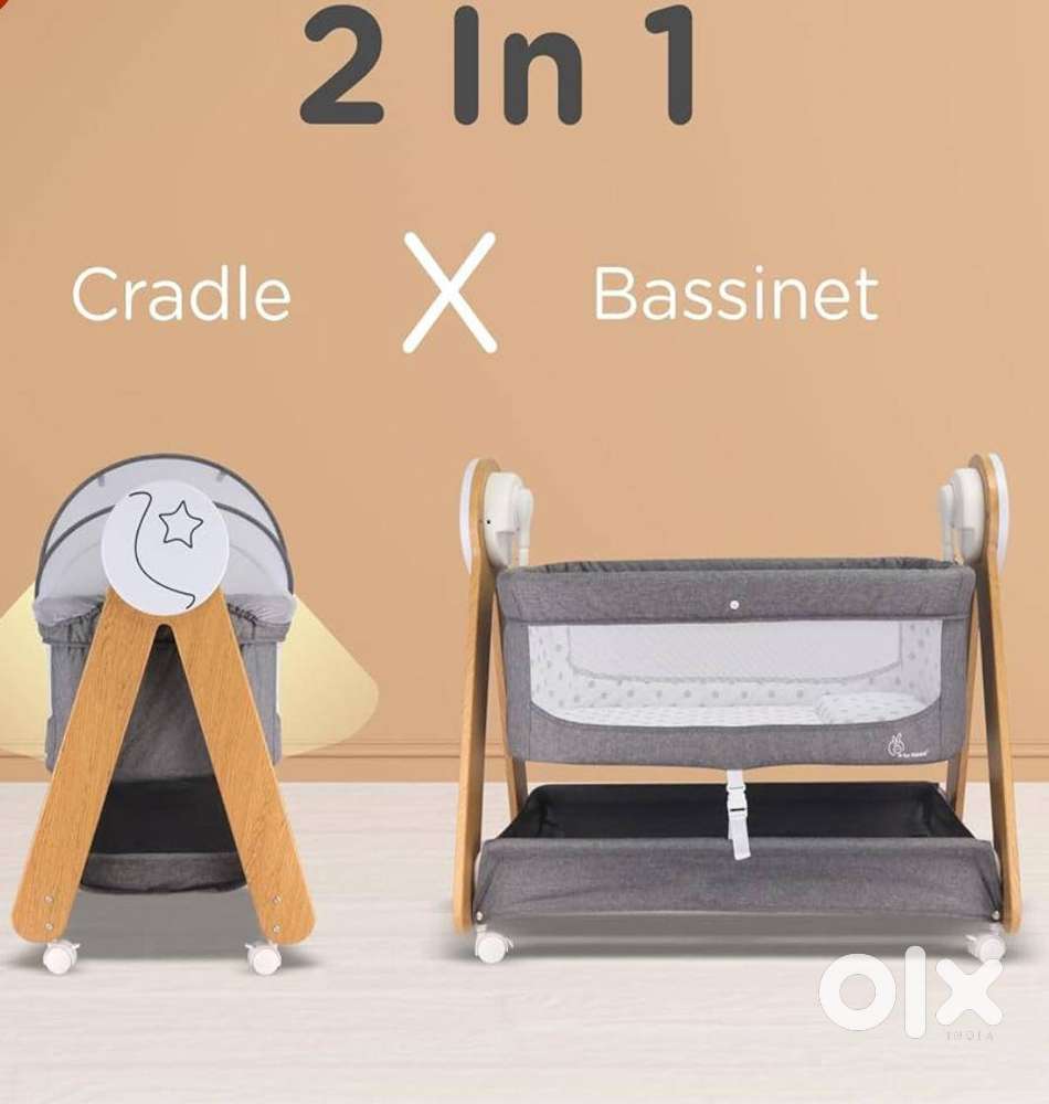 R for Rabbit Lullabies Woodsy 2in 1 Electric Baby Cradle