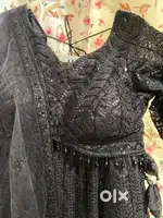 Heavy black sequin CHANIYACHOLI, one time wear.