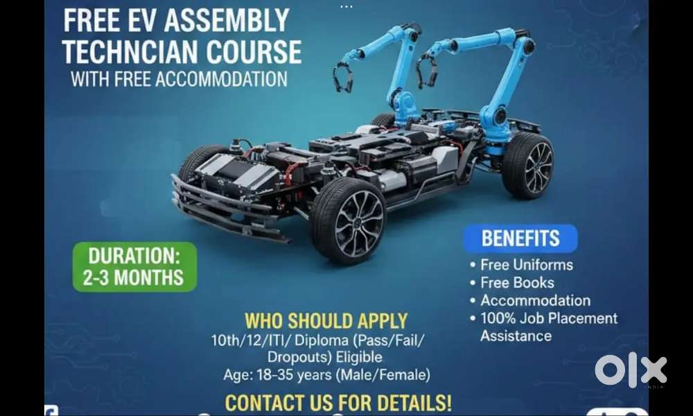 FREE EV assembly technician course with FREE accomodation
