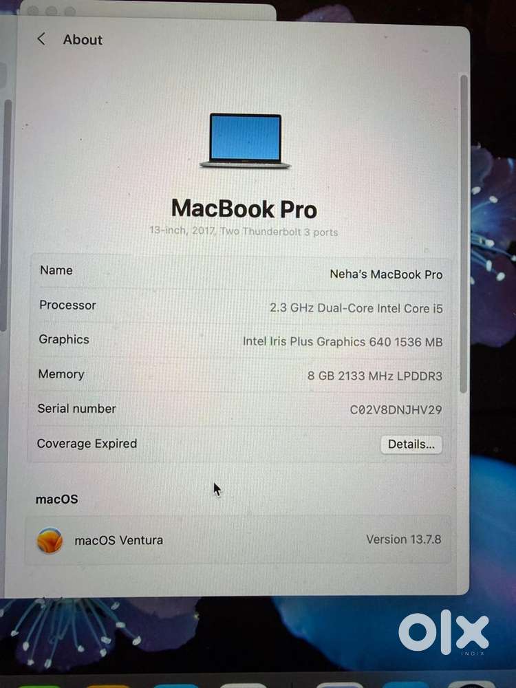 Mac book pro 2017