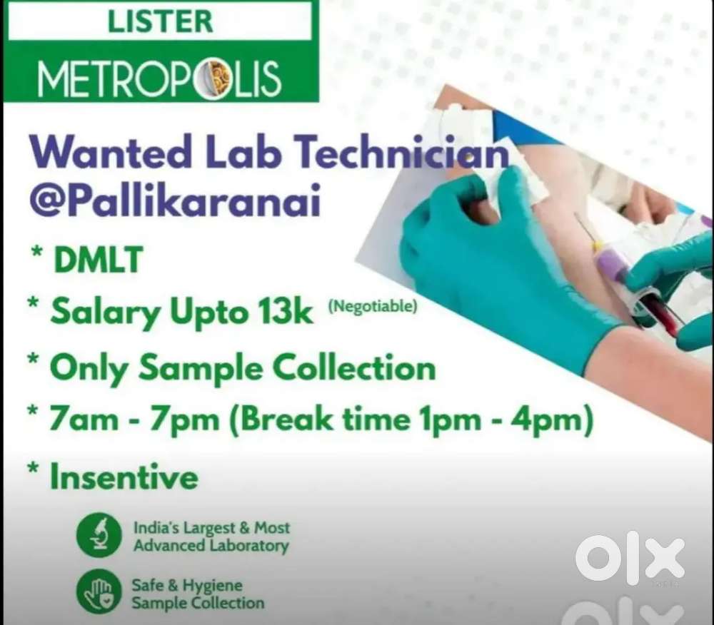 Job for Diploma lab technician