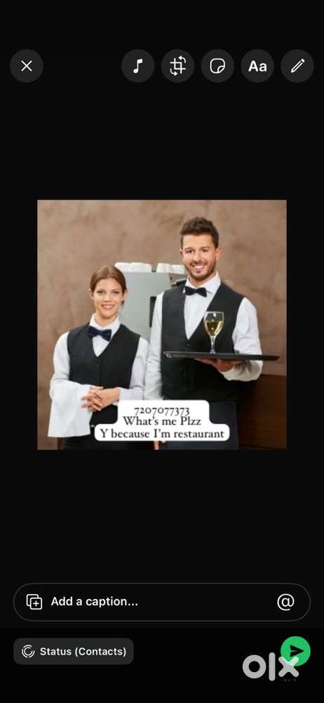 We r waiter one male one female