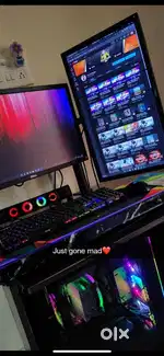 Gaming Editing Pc for sale (PC, Dual Monitor 24 Inch, Desk & Others)