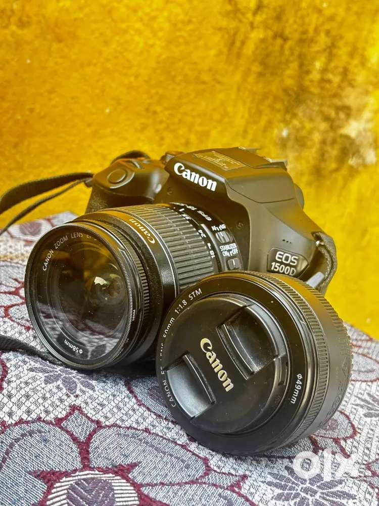 Connon 1500d camera +50 mm lens