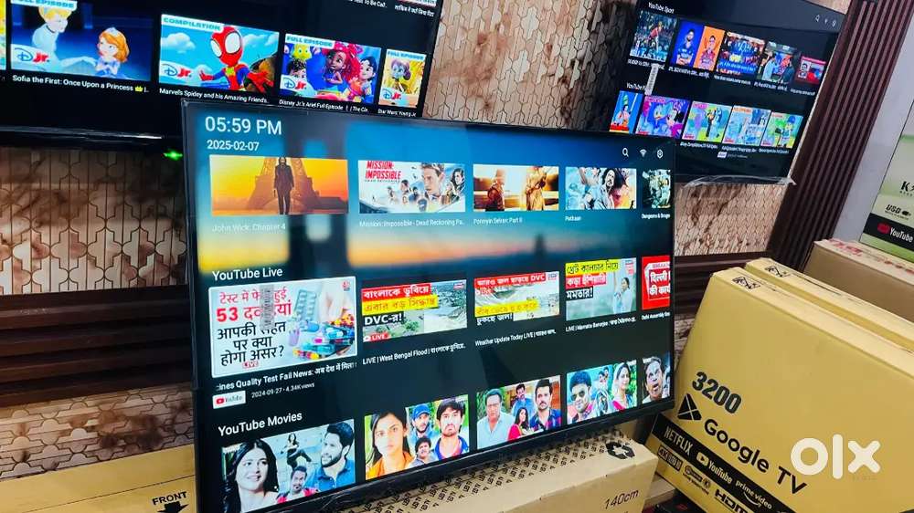 43inch freamlesss ultra slim led tv brand new with 1 year warranty