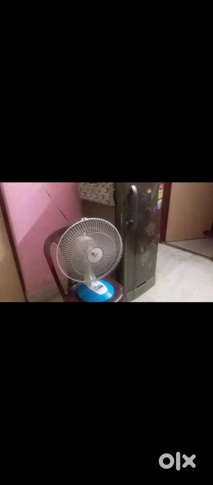 Cupboard, Dumbell set, chairs, Fan, Blanket, Mattresses(3)