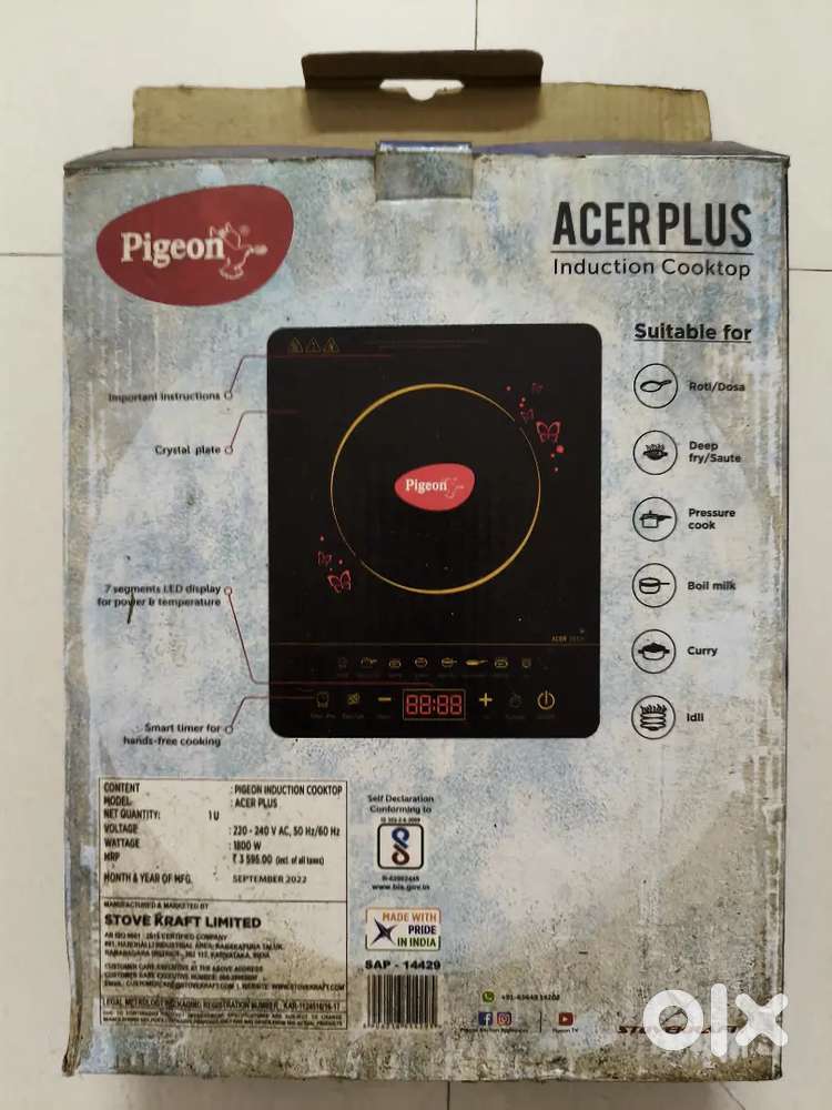 Rarely used Induction stove for sell @ affordable price of 1k