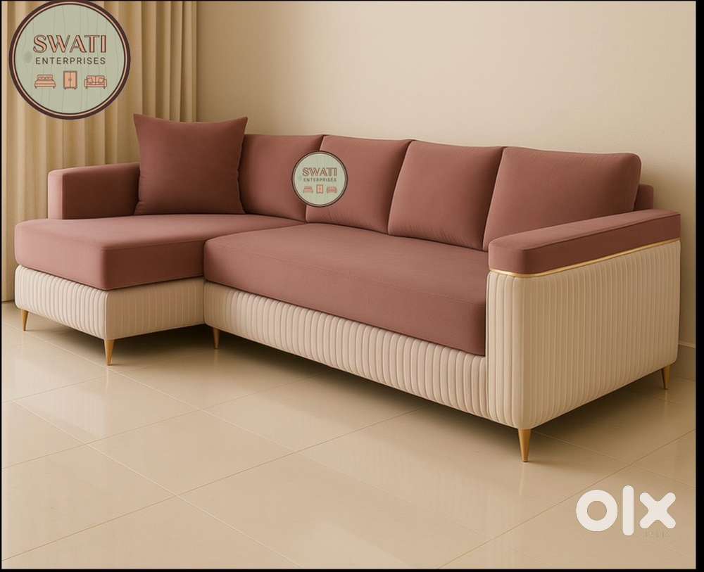 Luxurious L shape sofa with 5 year warranty home + office furniture