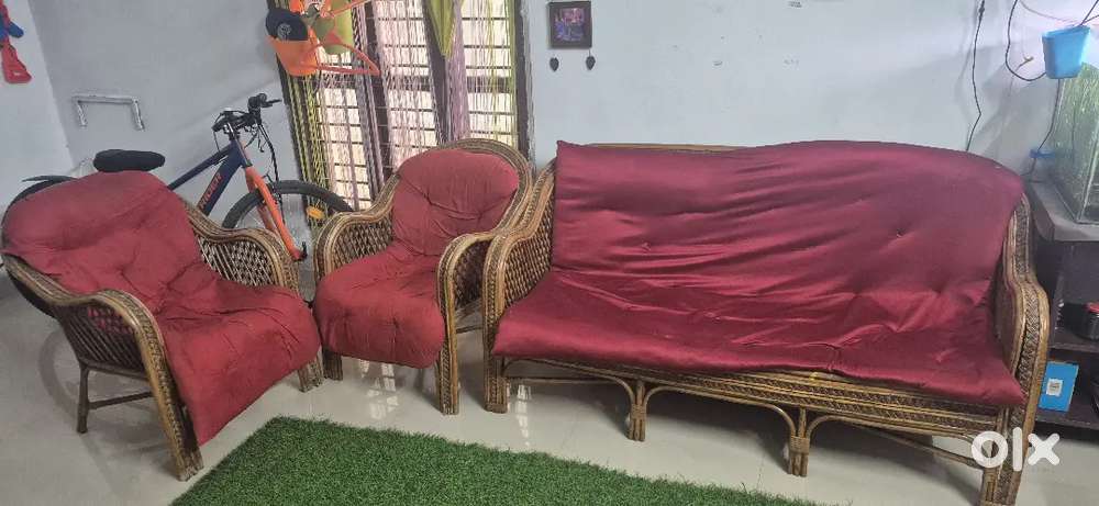 Cane sofa set