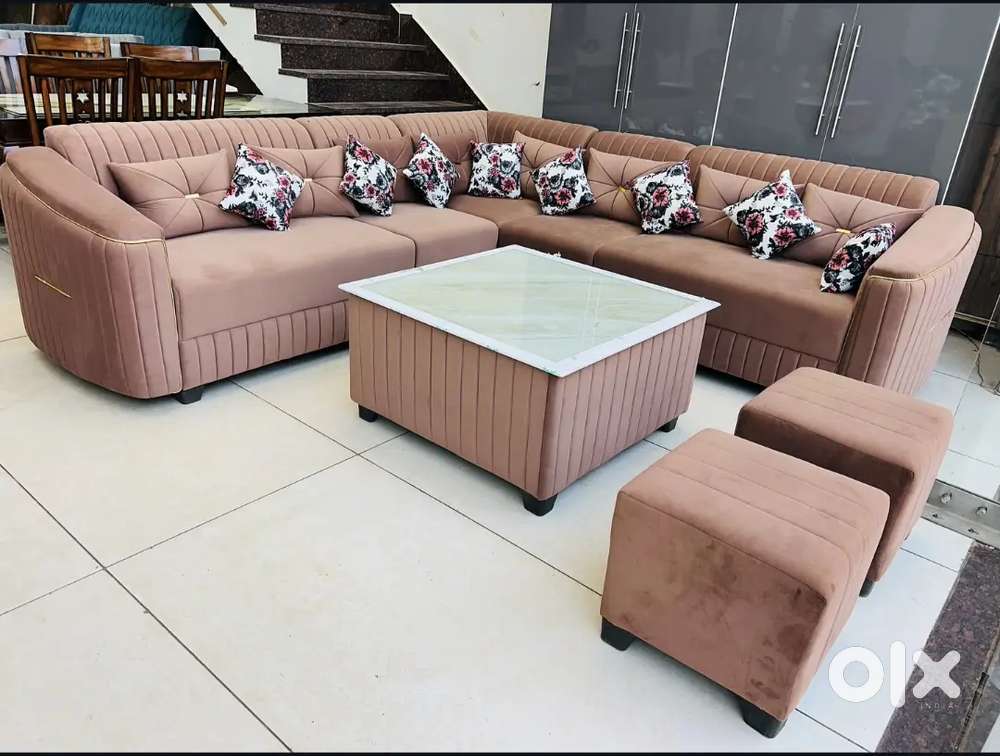 Nagpur Furniture Zone,  Heavy Duty Curved L Shape Sofa Set