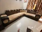 L shape sofa with centre table