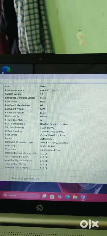 Ho laptop i5 10th gen screen touch