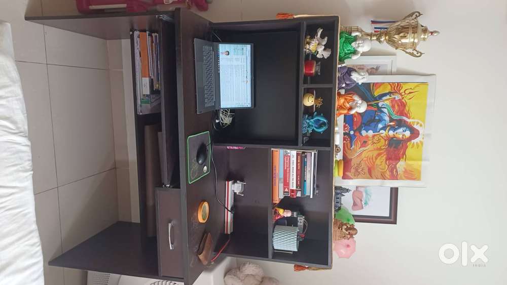 Study / laptop table with book shelf