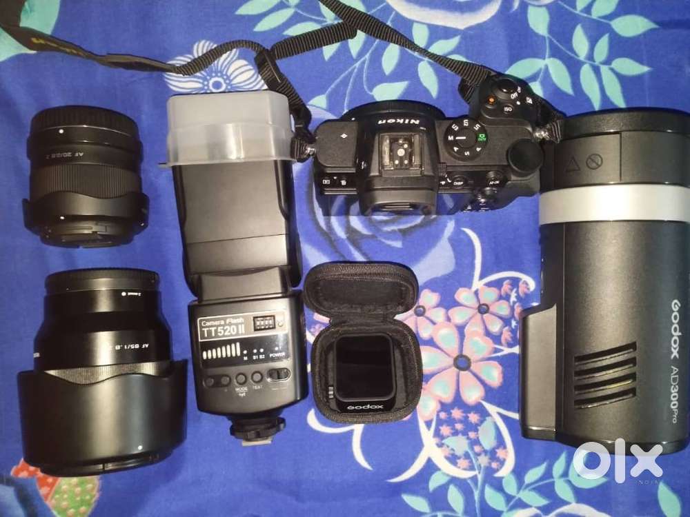 Nikon Z5 full set 20mm, 85mm, godox520, X3 trigger, AD 300pro, octa, m