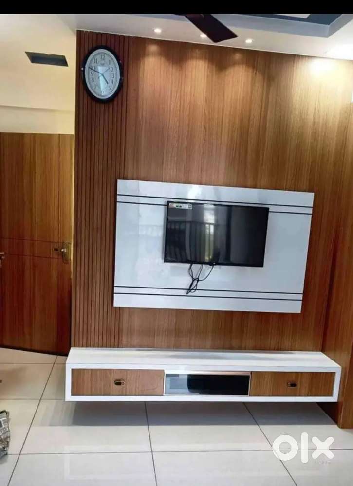 फलेट ओफिस शोरूम में फर्नीचर कलर्स पीओपी ऐंड ओल वकॅ सोल्यूशन