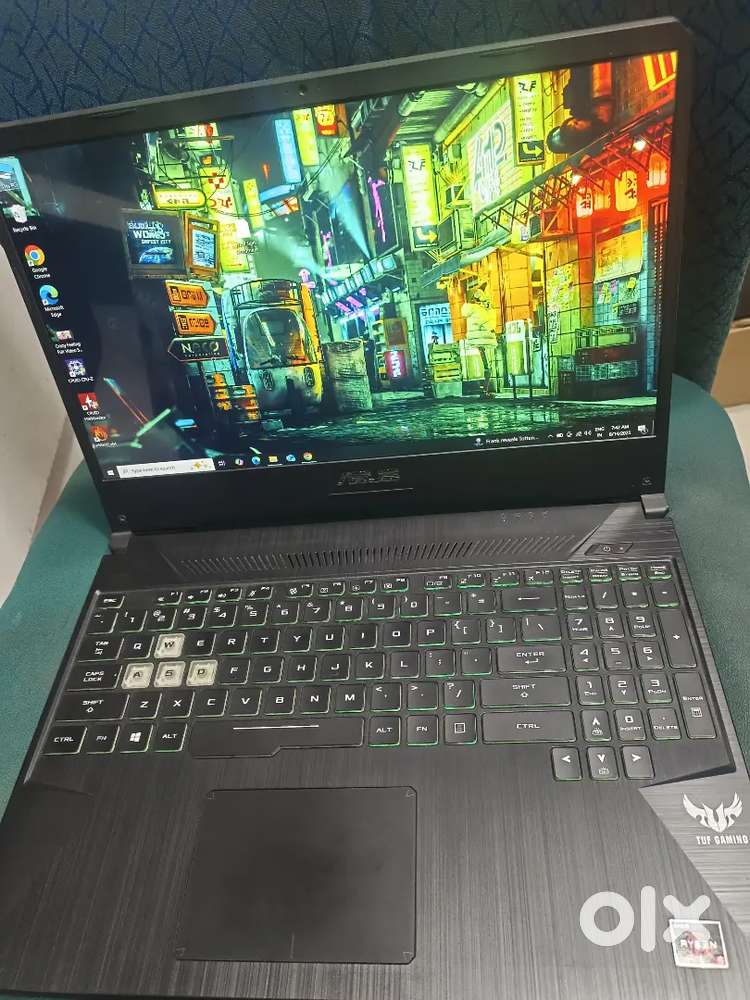 asus tuf gaming laptop ryzon 5/16GB+SSD 512gb/graphic 4GB/RGB back let