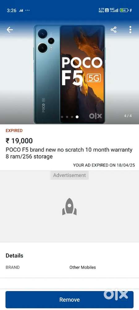 POCO F5 brand new no scratch 10 month warranty 8 ram/256 storage