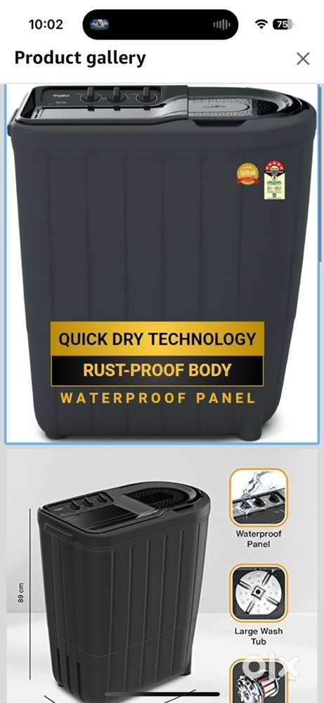 Whirlpool 6kg 5 Star Superb Atom Top Load Machine