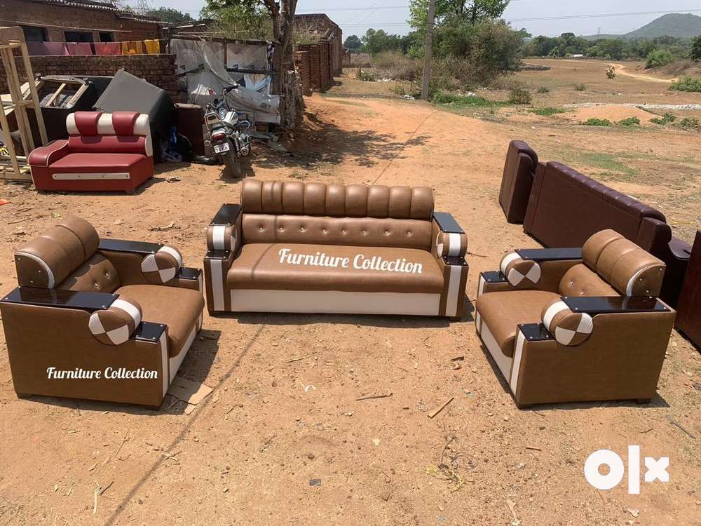 Brand new Camel Colour leatherite3+1+1 Sofa at Wholesaleprice