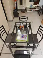 Dining table glass top