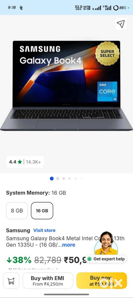 Samsung book 4 i3 13 gen