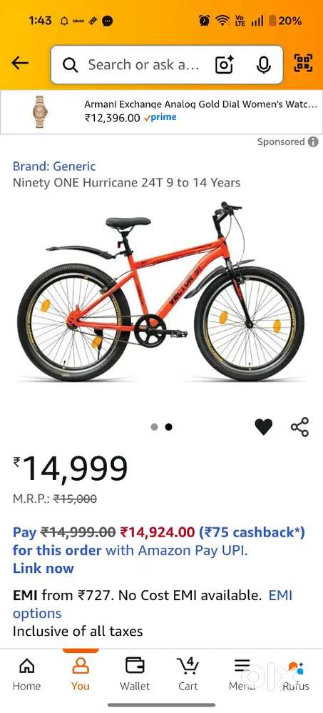 Vector 91 Huracan cycle for sale in urgent